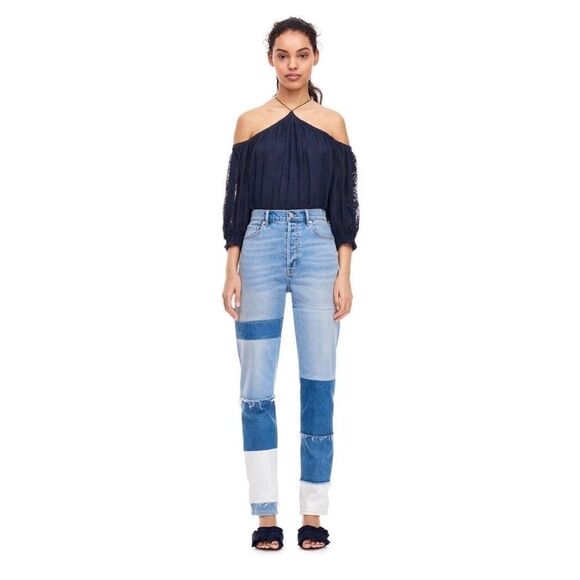 $295 Rebecca Taylor Embroidered Silk Open Shoulder - Picture 1 of 10